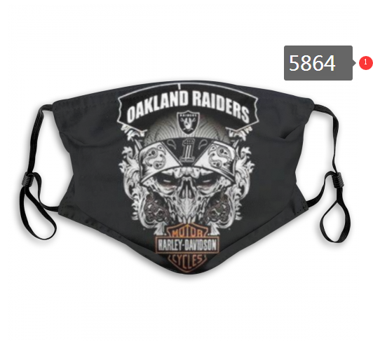 2020 NFL Oakland Raiders #8 Dust mask with filter->nfl dust mask->Sports Accessory